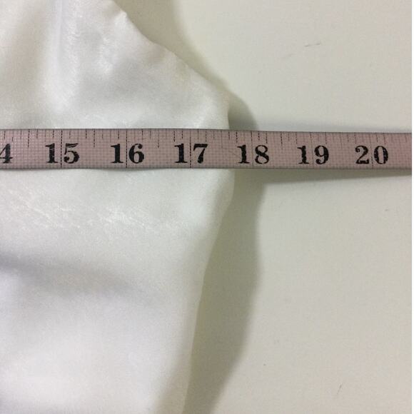 LULU'S SZ M Slinking Out Loud White Satin Side Button Slip Midi Dress NEW B85 - Picture 8 of 11